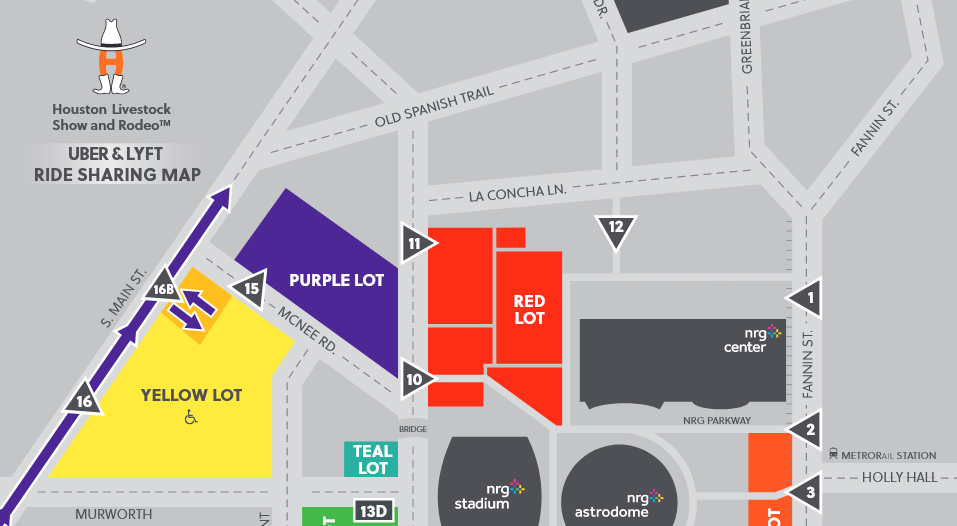 Houston Rodeo Parking Map