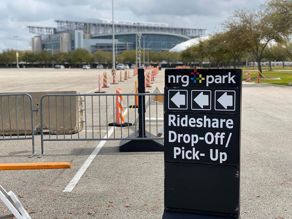 Where is the Houston Rodeo Uber dropoff and pickup area? Rideshare Houston