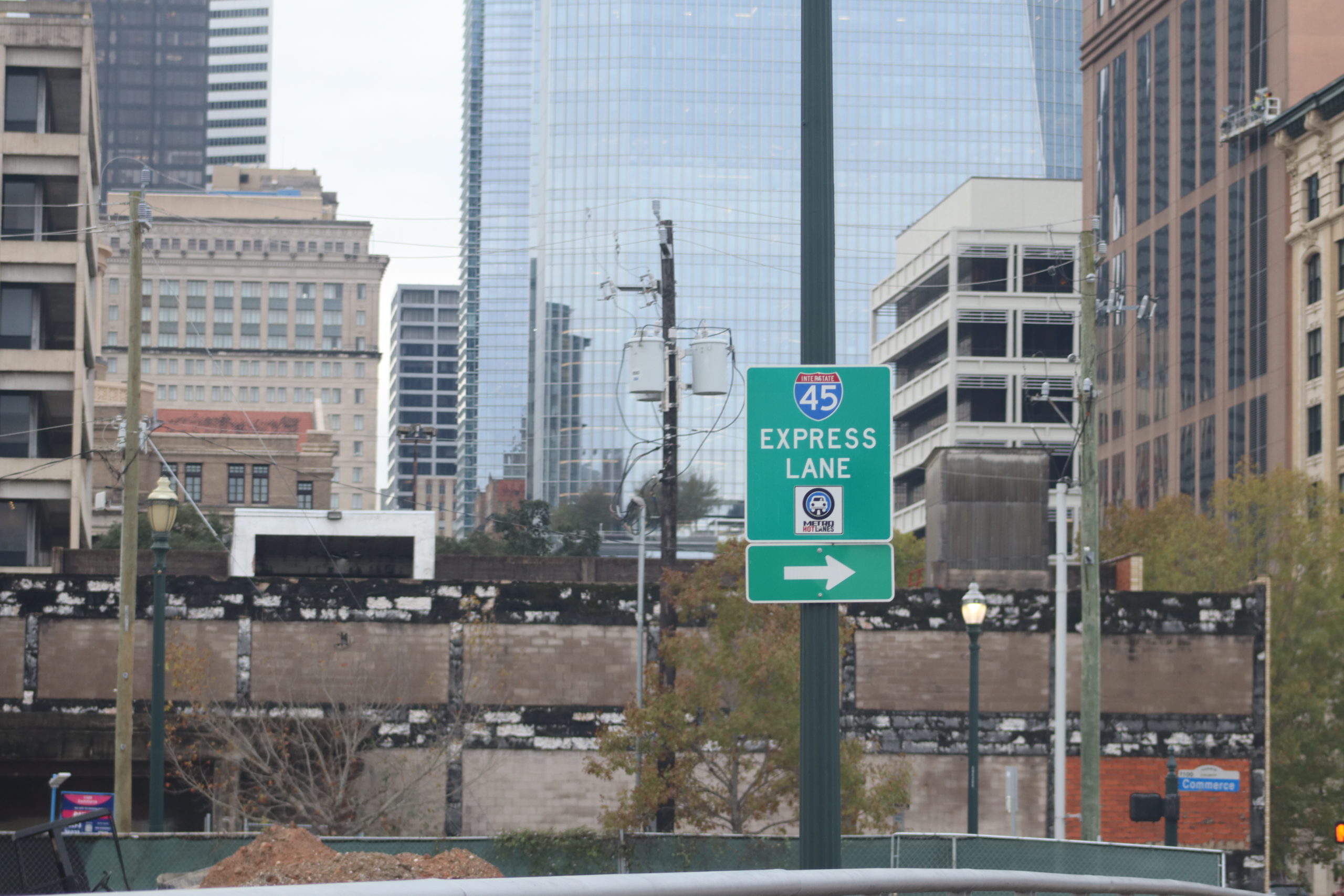 Photo of 45 Express Lane Signage - Rideshare Houston