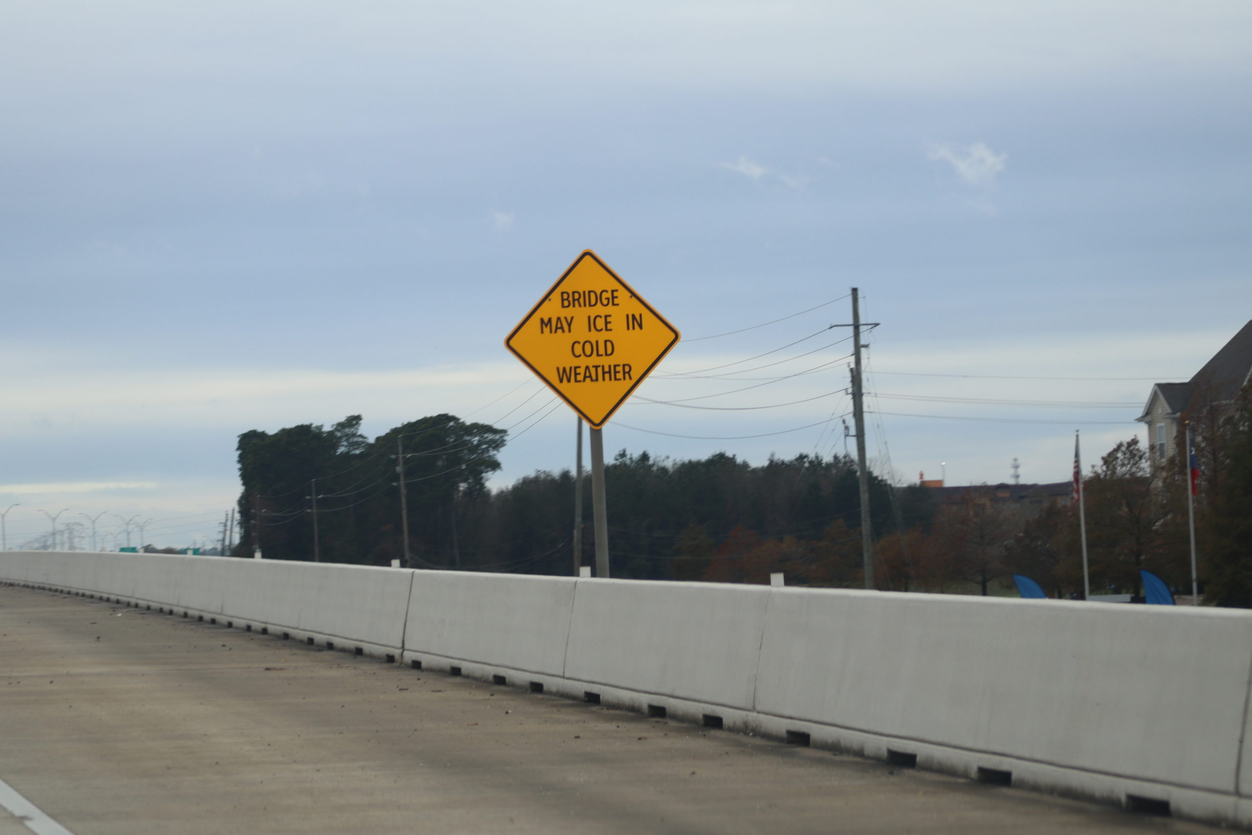 Bridge May Ice in Cold Weather Sign